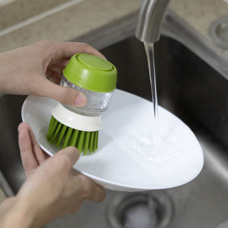 Dish Brush with Dispenser - Dish Brush with Dispenser + Holder