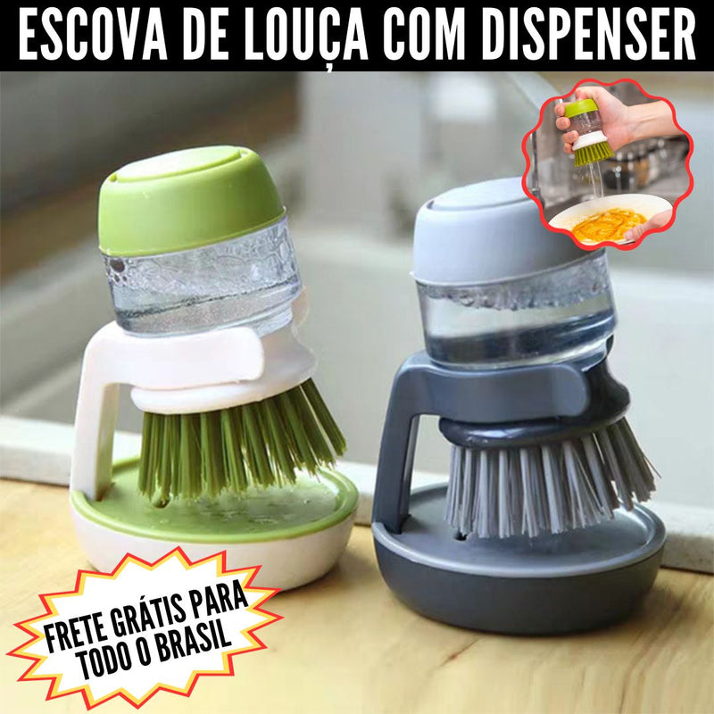 Dish Brush with Dispenser - Dish Brush with Dispenser + Holder