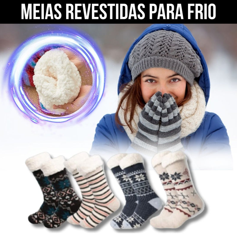 Fofura Térmica - Meia Térmica de Lã de Inverno