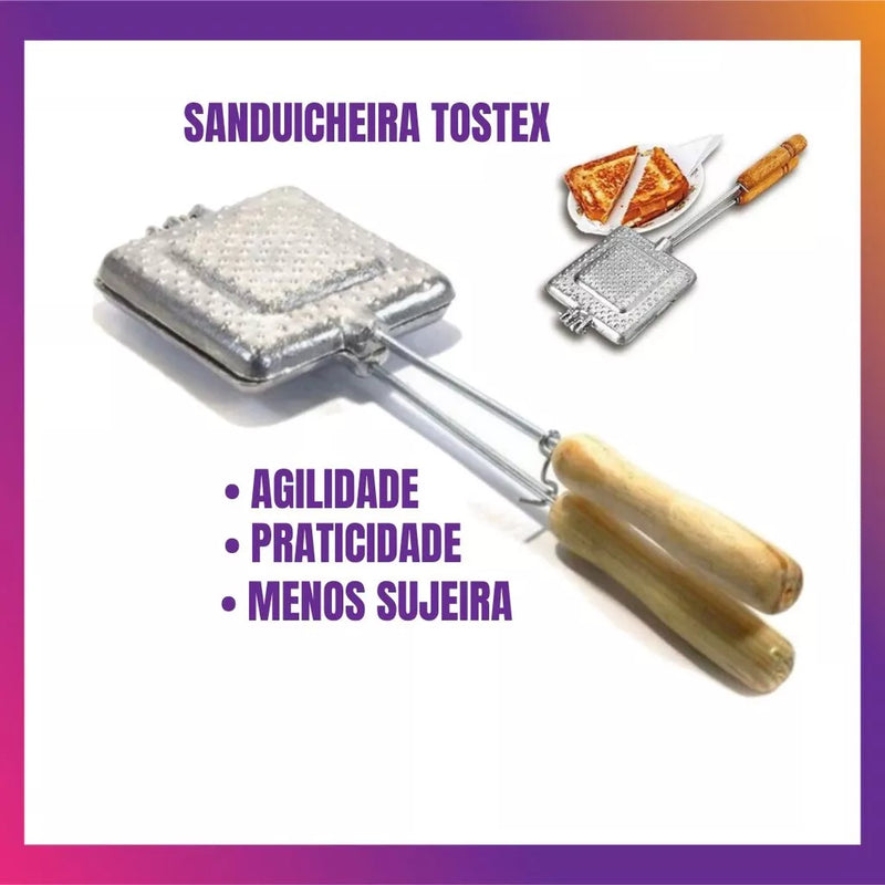 Quick Stovetop Sandwich Maker Toaster for Hot Sandwiches on Sliced ​​Bread