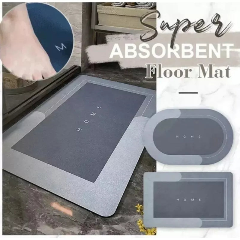Super Absorbent Non-Slip Bathroom Mat Quick Dry Shower Mat 38*58*4 CM