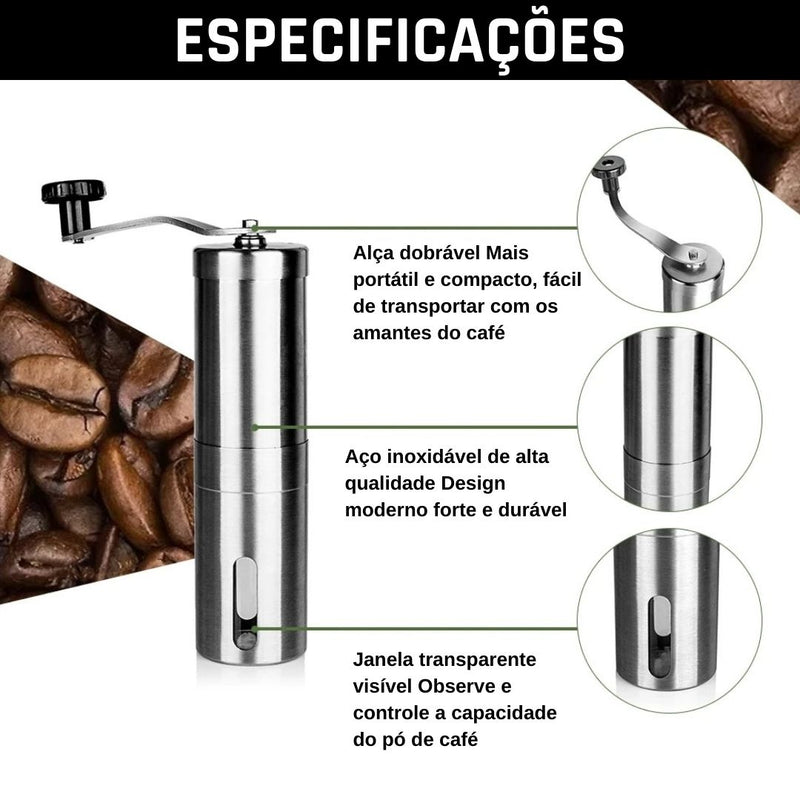 Café Moido - Moedor de Grãos de Café Manual