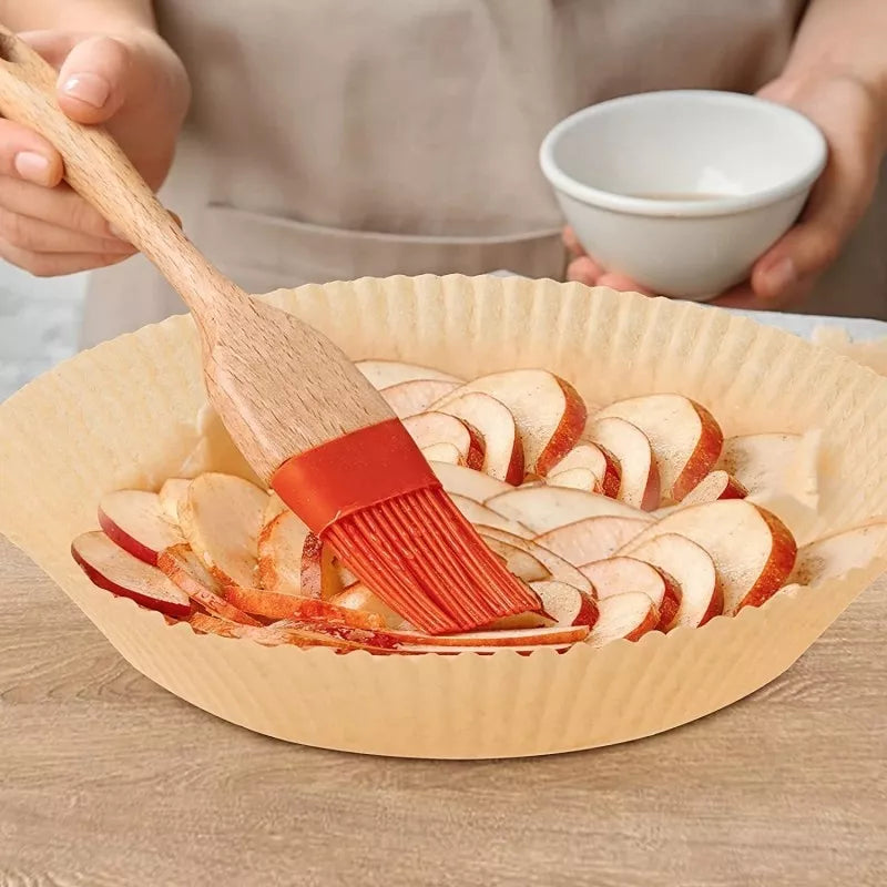 *Air Fryer Non-Stick Disposable Paper Round Baking Mat 50 Units