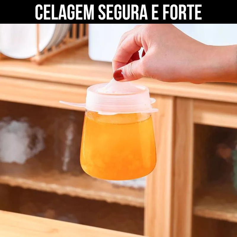Kit FlexiTampas - Tampas de Silicone para Potes