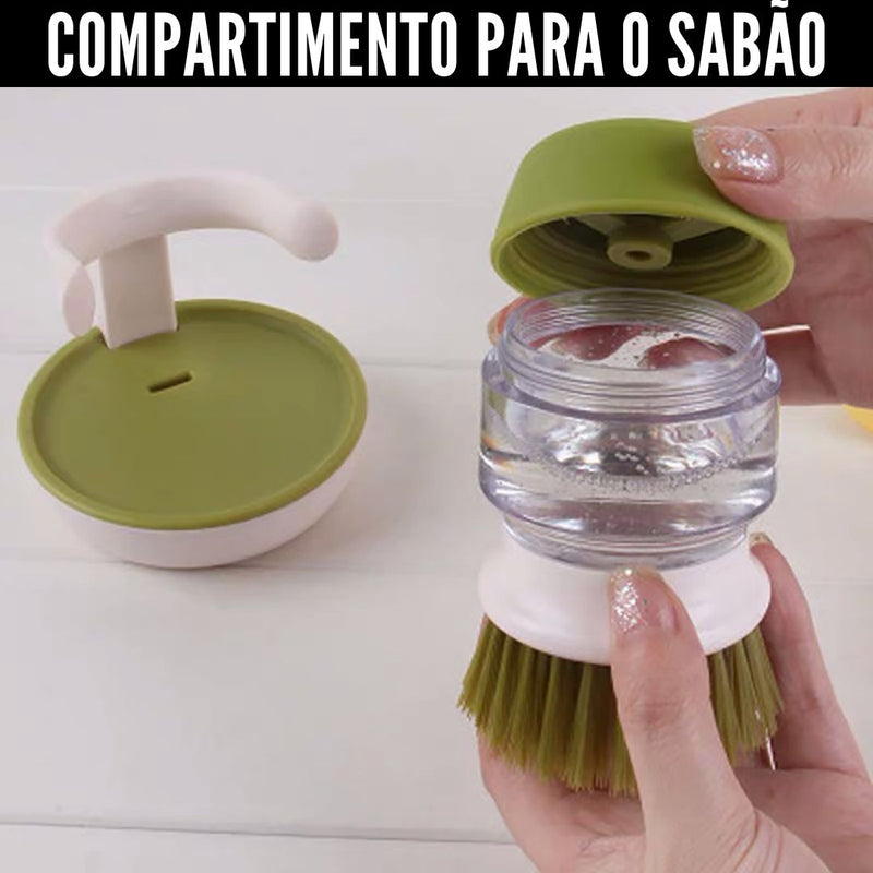 Dish Brush with Dispenser - Dish Brush with Dispenser + Holder