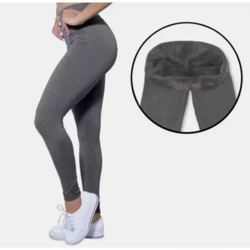 Legging Flanelada, peluciada por dentro, legging térmica cintura alta