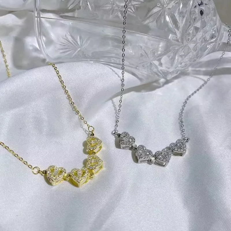 Luxury Women Necklace With Artificial Flower Box Four Leaves Pendant For Girlfriend Wife Valentine's Day Gift