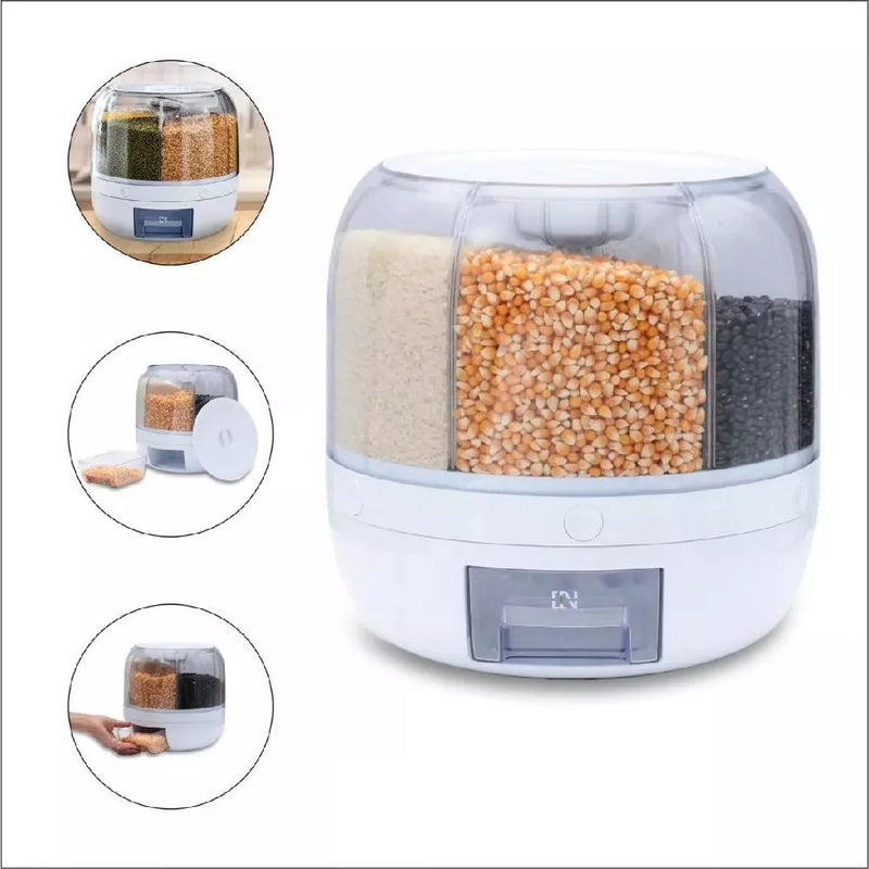Dispensador de Grãos Rotativo 360°