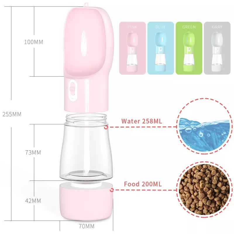 Pet Dog Water Bottle Feeder Portable Bowl Animals Outdoor Bowls