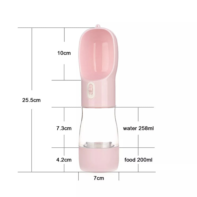 Pet Dog Water Bottle Feeder Portable Bowl Animals Outdoor Bowls