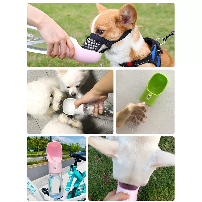 Pet Dog Water Bottle Feeder Portable Bowl Animals Outdoor Bowls