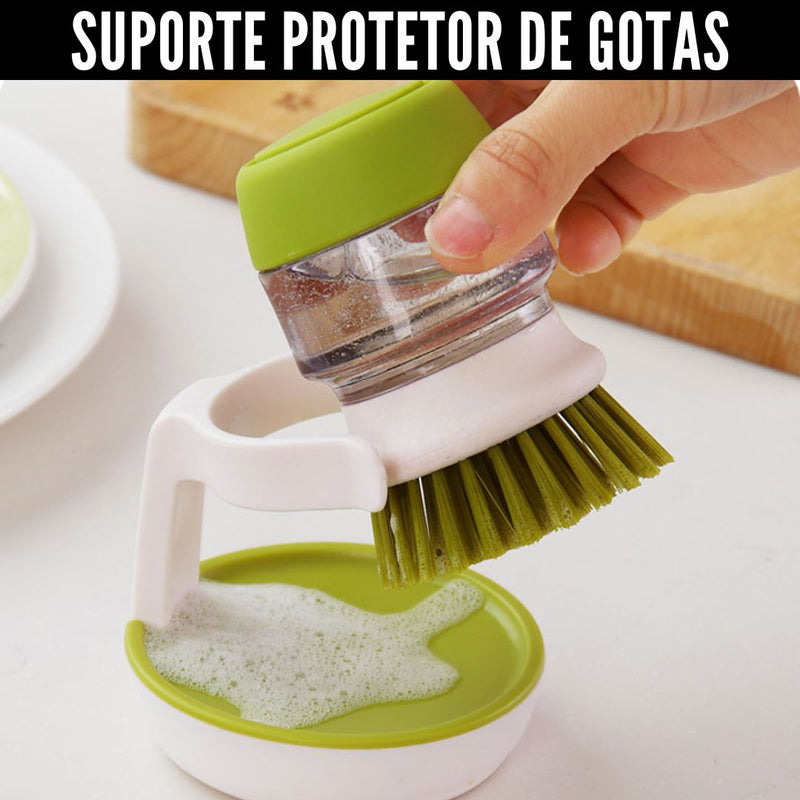 Dish Brush with Dispenser - Dish Brush with Dispenser + Holder
