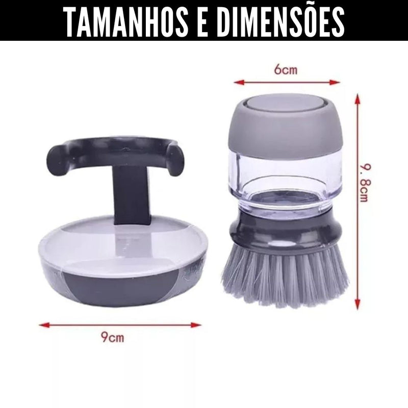 Dish Brush with Dispenser - Dish Brush with Dispenser + Holder