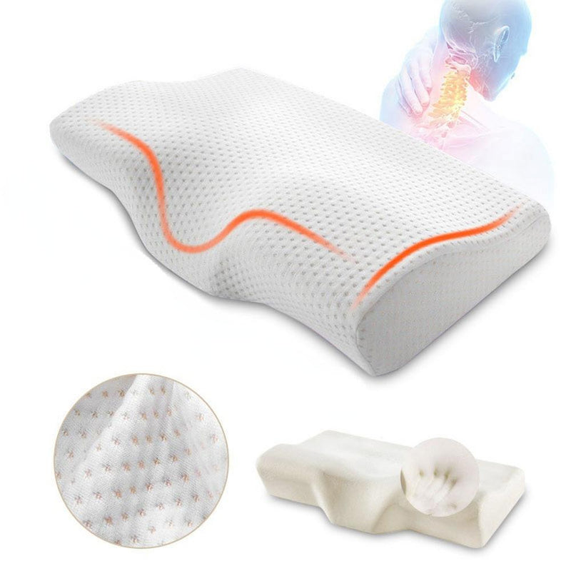 "Butterfly" Foam Pillow for Neck Rest and Cervical Relaxation 