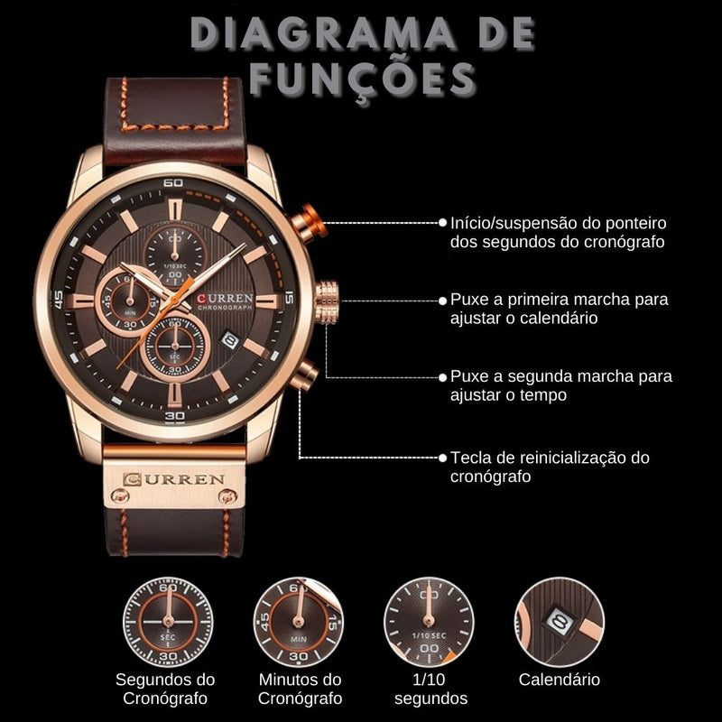 Relógio CURREN Lux*Qualidade Premium (sem caixa)