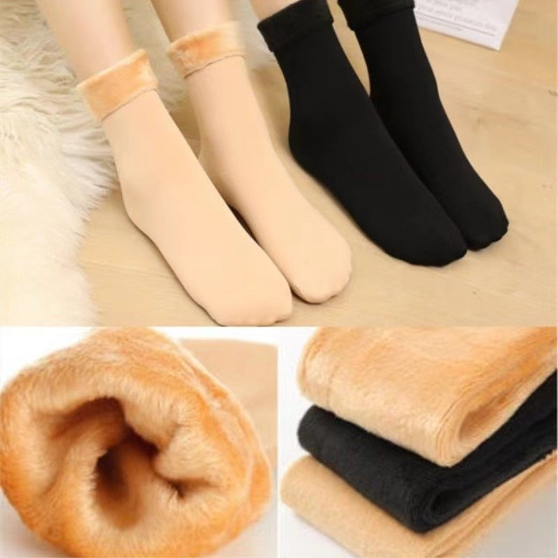 Kit 3 Meias de Frio de Veludo
