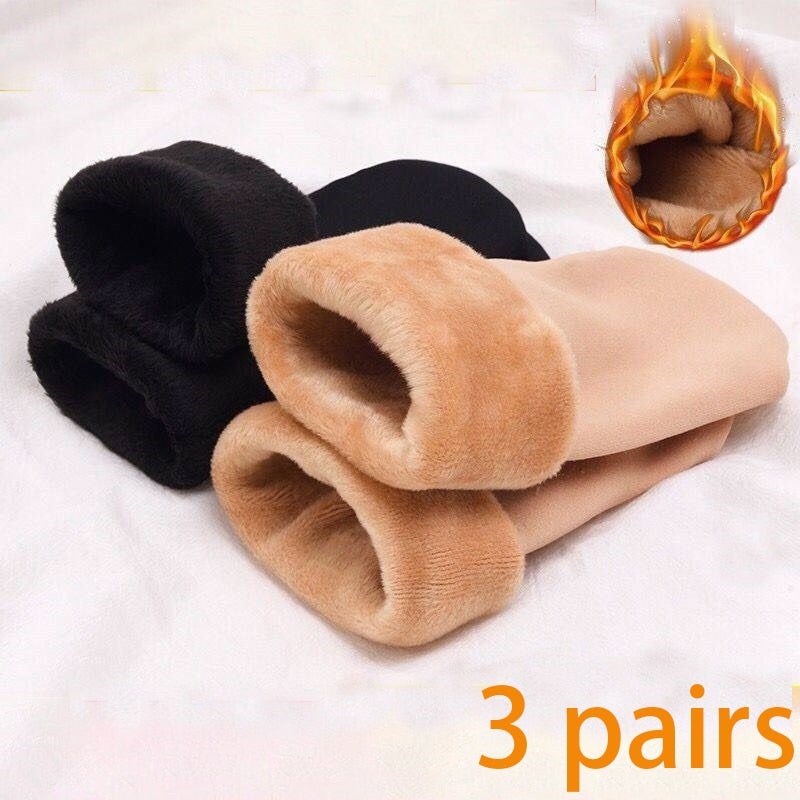 Kit 3 Meias de Frio de Veludo