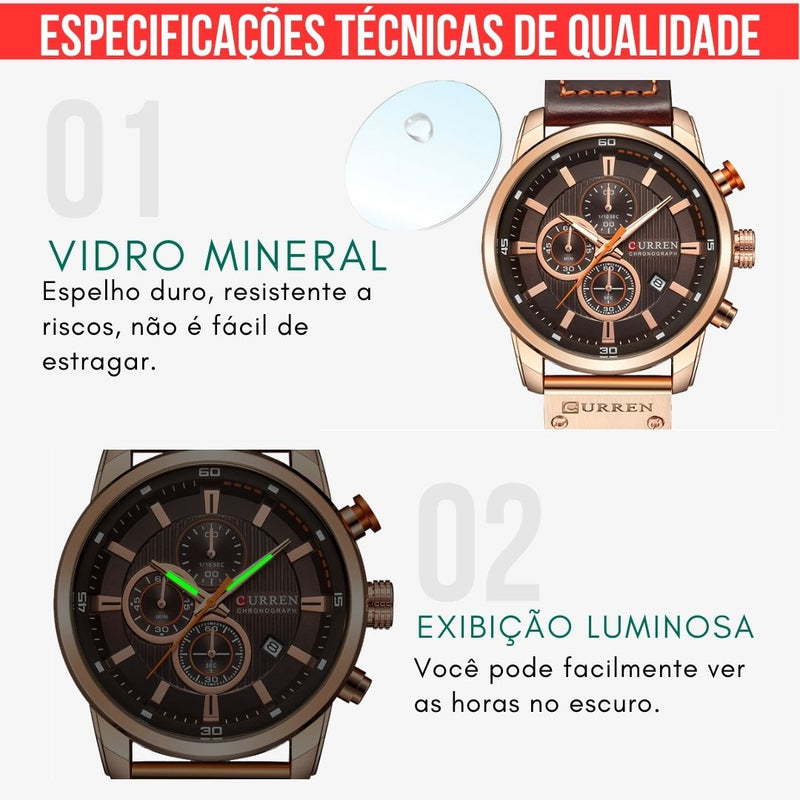 Relógio CURREN Lux*Qualidade Premium (sem caixa)